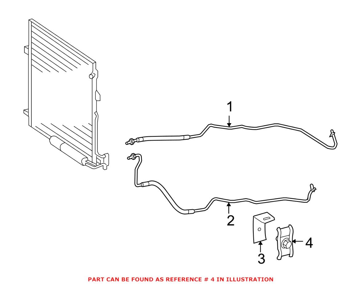 Mercedes Transmission Oil Cooler Line Clamp 0009952032